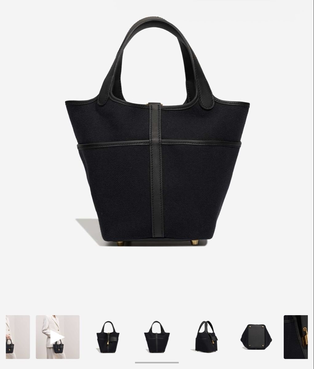 Hermès Borse da donna: New Hermes Picotin Cargo Black Gold Hardware – Nuovo e nell'imballaggio originale da Nyon venduto da My_wardrobe 1