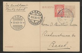 Flugpost Schweiz 1926 Amsterdam Basel Luftpost Erstflug