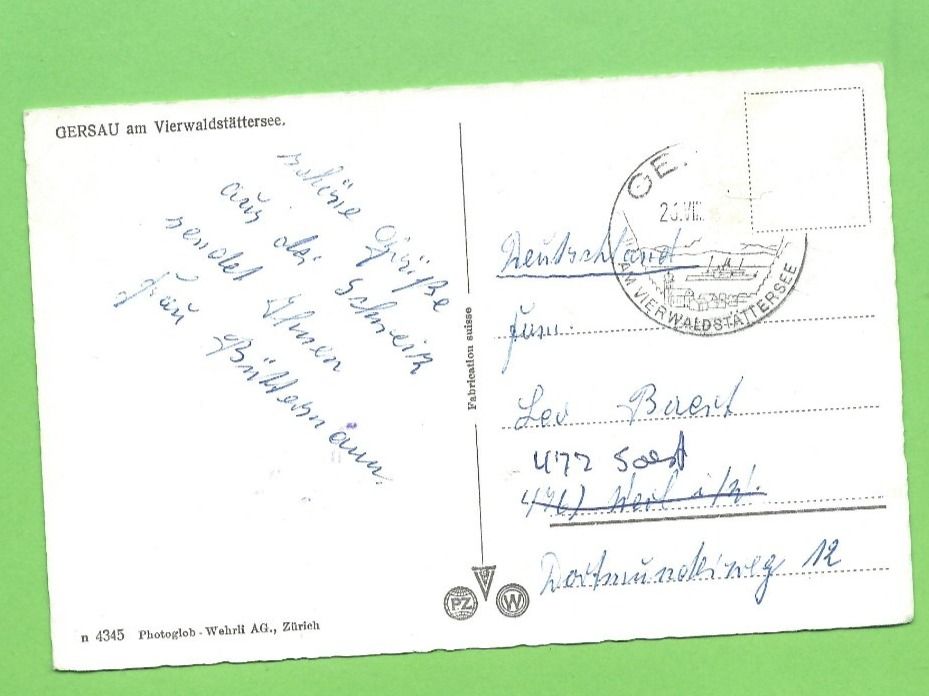 Ansichtskarten: Gersu – Gebraucht aus Zürich von t24_de 1