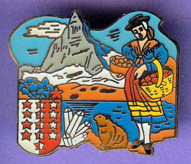 Placchette & Badge: Wappen & Brauch  WALLIS – Usato da Winterthur venduto da Sammleroase