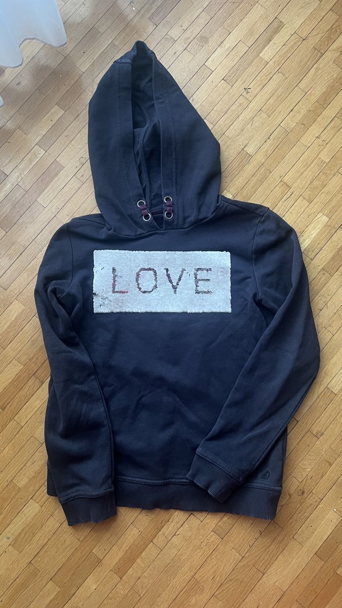 S.Oliver Pullover & Sweatshirts: S. Oliver Kapuzen Pullover dunkelblau Gr. 164 – Gebraucht aus Tagelswangen von Bomu