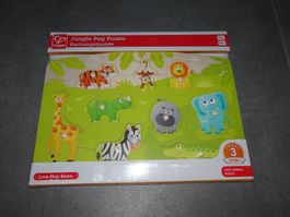 Hape Dschungel Puzzle Steckpuzzle Holz neu Tierpuzzle  *NEU*