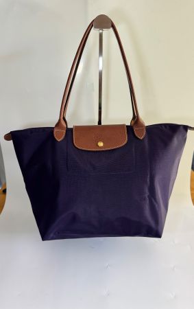 Original Longchamp Le Pliage L mit langen Henkeln