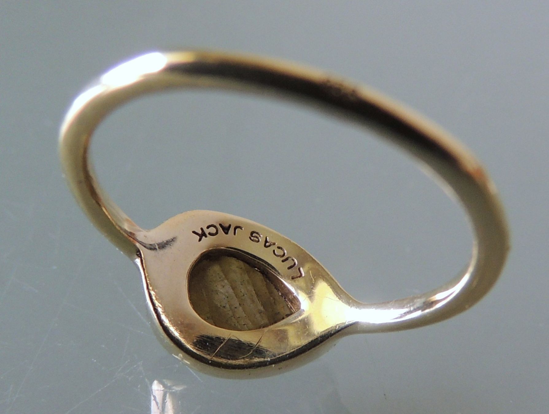 Anelli: LUCAS JACK vergoldeter Silber 925 Fingerring mit Labradorit – Usato da Waldenburg venduto da schaller707 4