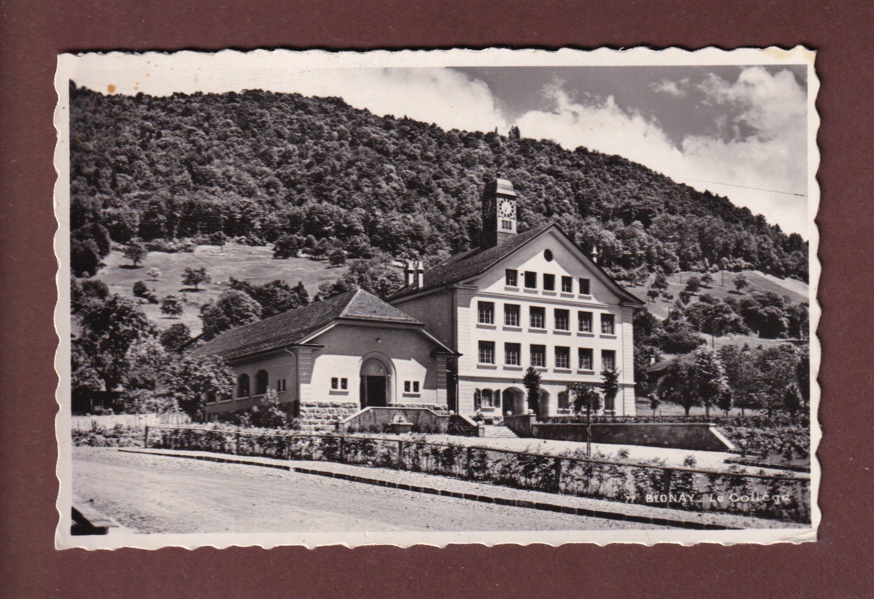 Ansichtskarten: BLONAY - Le Collège - 1954 – Gebraucht aus Pully von nicecards-shop