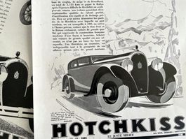 Hotchkiss Cars - 4 Alte Werbungen / Publicités 1931