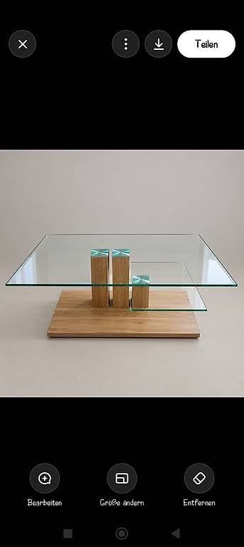 Tische: Couchtisch Glas/Holz – Gebraucht aus Bad Ragaz von Ciindy12