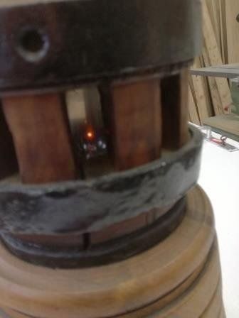 Lampade: Upcycling Ständerlampe aus Wagennabe – Usato da Sursee venduto da Ursus_LU 5