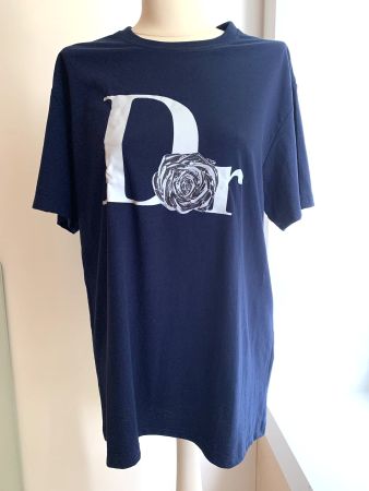 T-SHIRT DUNKELBLAU MIT PRINT, GR. XL *NEU*
