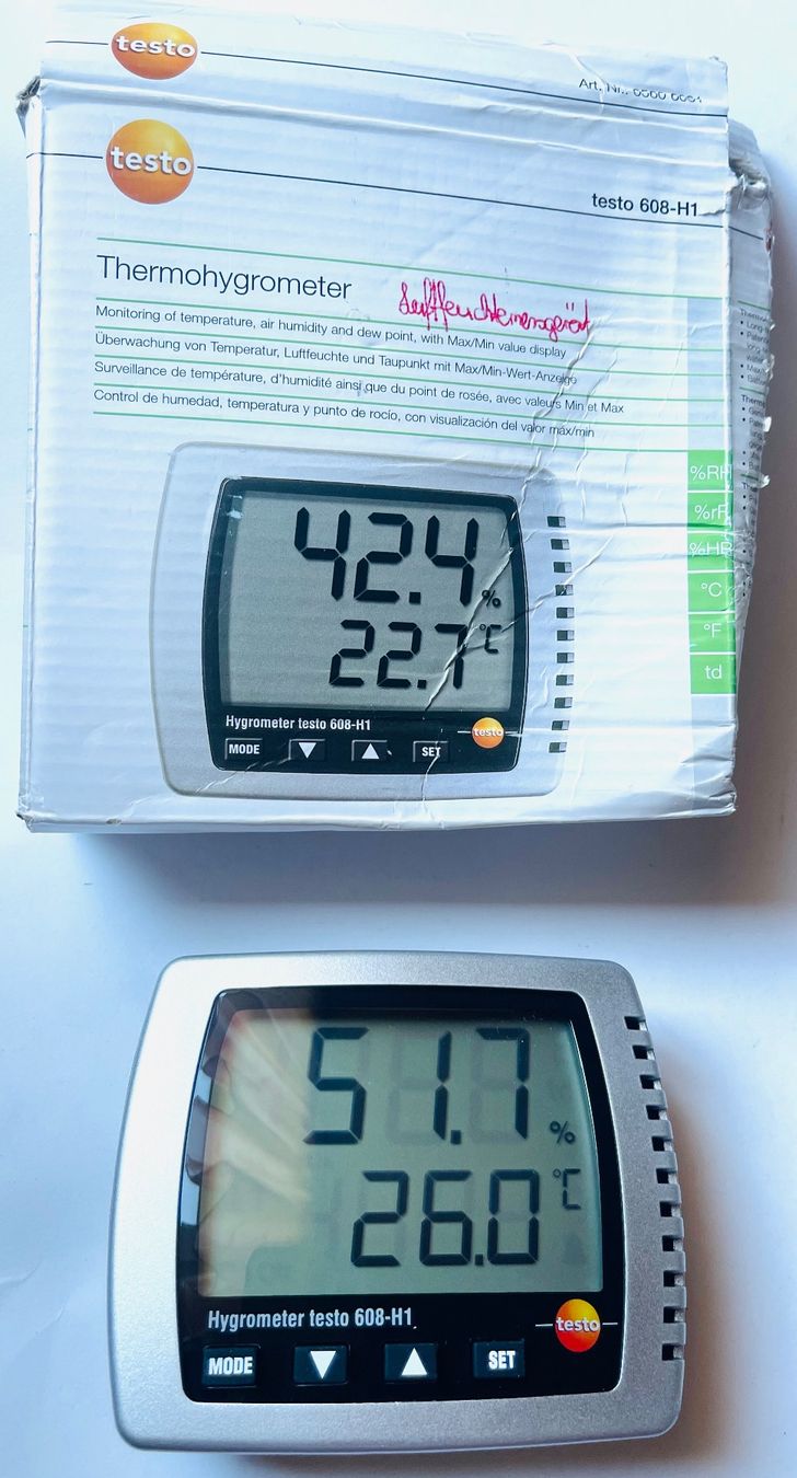 Misurare: Luftfeuchtigkeits-Messgerät, Thermohygrometer, Testo 608,neu – Nuovo e nell'imballaggio originale da Basel venduto da TOMFAN 1