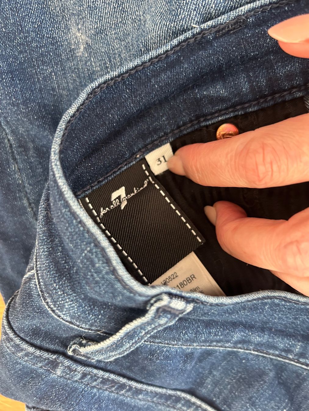 Mankind Jeans: 7 For All Mankind Jeans: Gr. 31, blau – Gebraucht aus Basel von Interstellar85 4