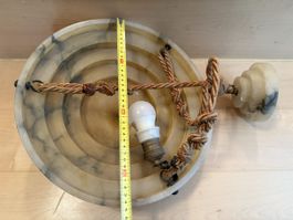 Alabaster Deckenlampe Art Deco Ø 35 cm gebrauchter Zustand