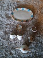 8-teiliger, Vintage Kaffeeservice aus Porzellan fürs Puppenh