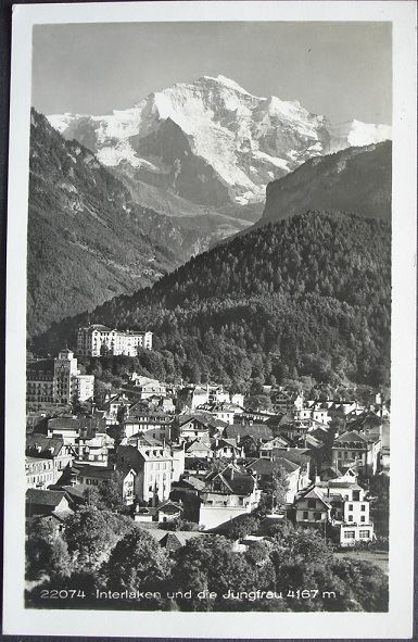 Cartoline postali: INTERLAKEN und die Jungfrau – Usato da Jona venduto da philajona
