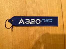 Schlüsselanhänger A320neo  16cm L  x  3cm B