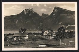 Aeschi, Blick auf Thunersee und Justista