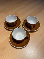 3 Tassen mit Untertassen Rössler Porzellan gebraucht