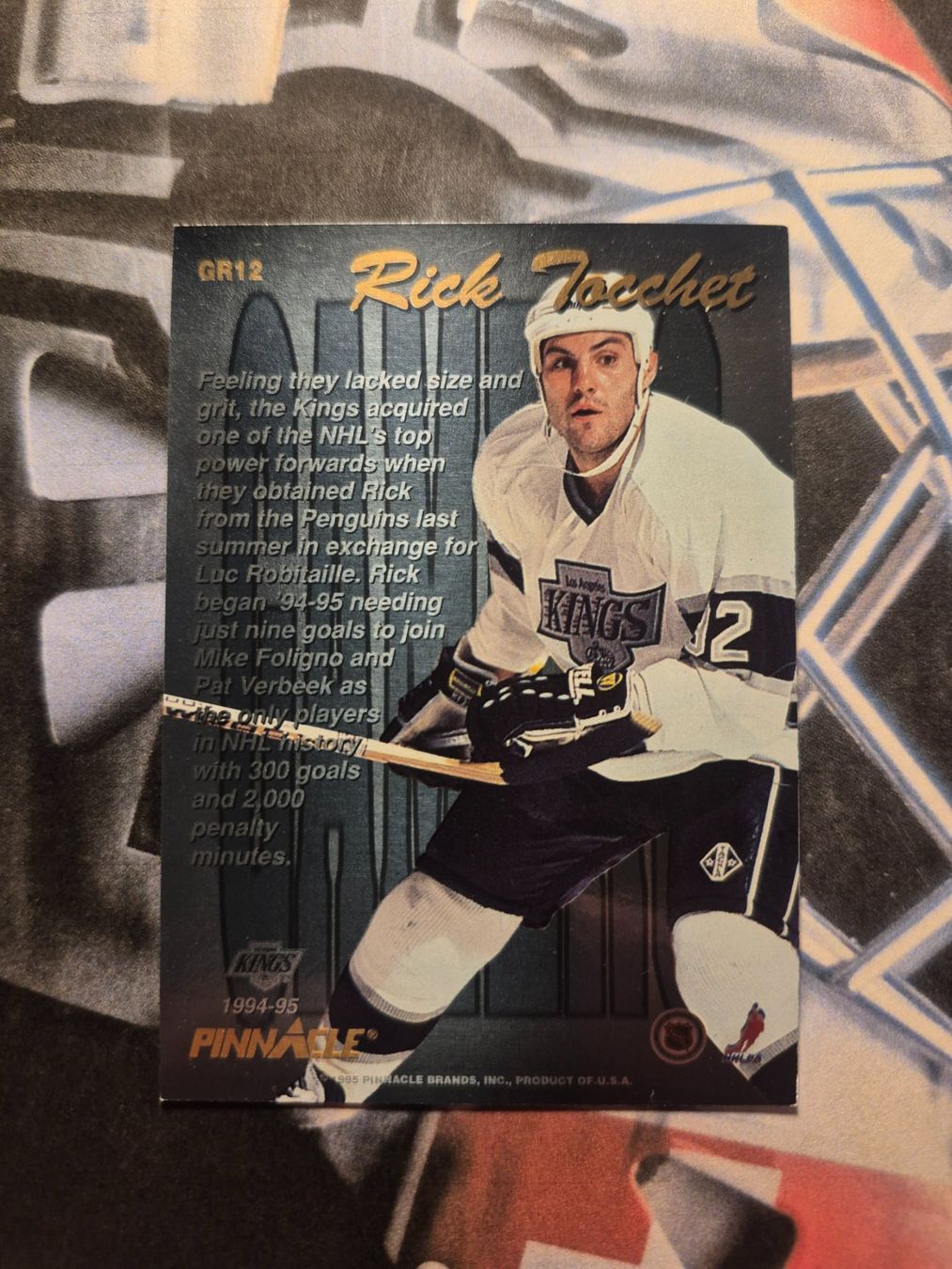 NHL Carte collezionabili: NHL Rick Tocchet Los Angeles Kings – Usato da Treiten venduto da Sauber73 1