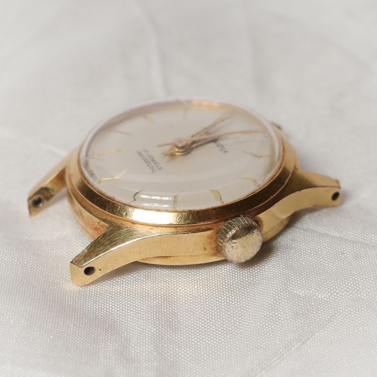 AMPER WATCH 17 jewels Handaufzug vintage Armbanduhr Uhr läuf (D