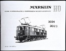 Märklin Betriebsanleitung 3023 / 3024