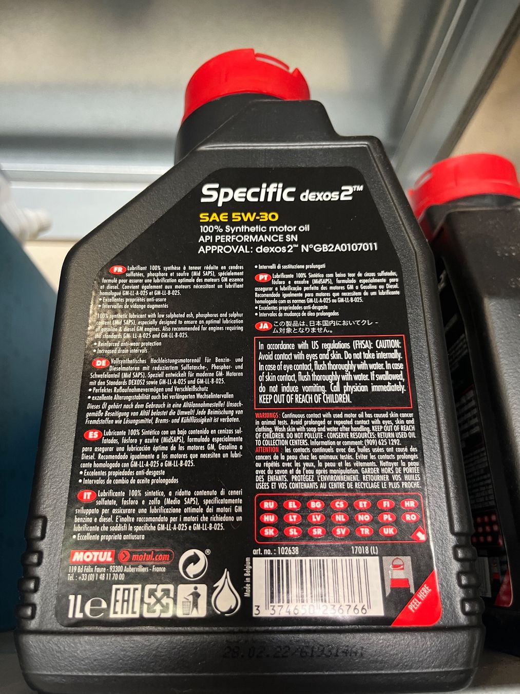 Motul Oli & Additivi: 4L Motoröl 5W30 – Usato da Ernetschwil venduto da Thies.Ray 1