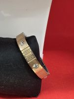 Armband goldfarben mit Schmucksteinen elastisch silber