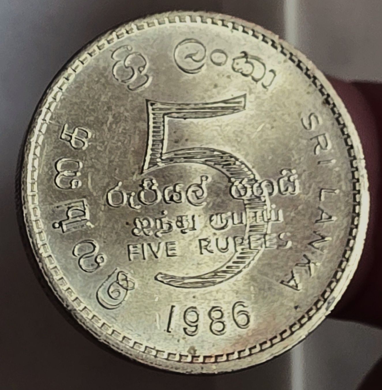 Tutti le monete: SRI LANKA 5 RUPEES 1986 – Usato da winterthur venduto da CoinPassion