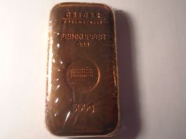 500 Gr. Geiger Feinkupfer Barren 999 Schloss Guldengossa