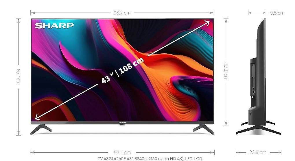 TV Sharp 43GL4260E - LCD 4K - Garantie 17 mois - Comme NEU (Neu und ...