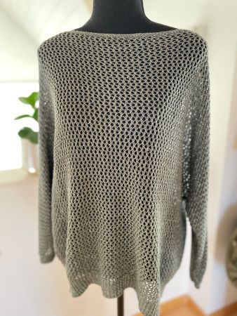 Strickpullover Damen Gr. M/L gehäkelt aus Italien Nuna Lie