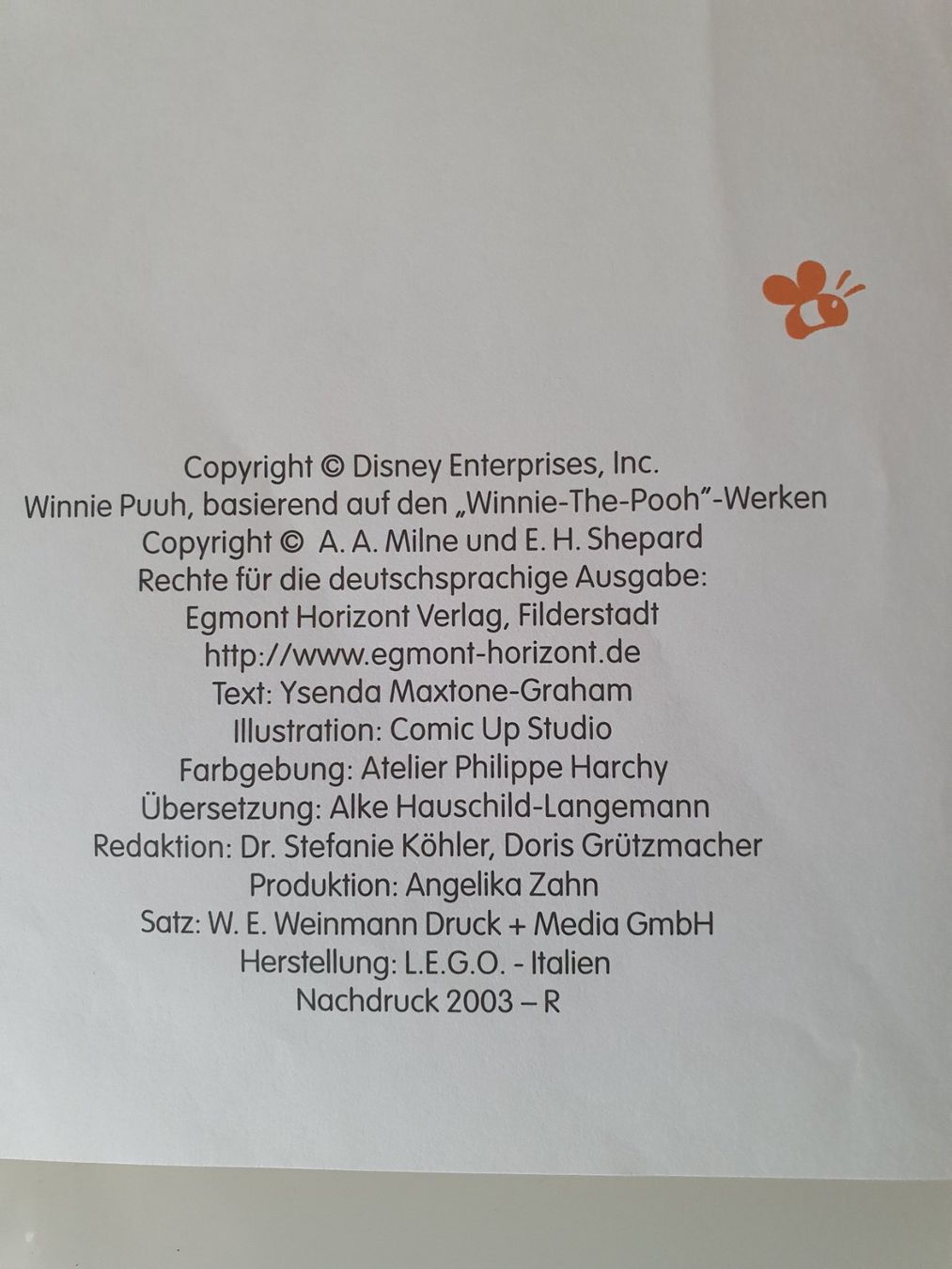 Libri: Winnie Puuh - der Eseltag / Disney – Usato da Oberdorf BL venduto da BaldenEagle 1