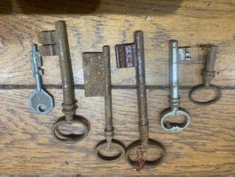 Lot clé clef ancienne 5-12cm U