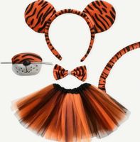 Tiger Kostüm Set, Gr. 110-122, Fasnacht, Halloween 🎃