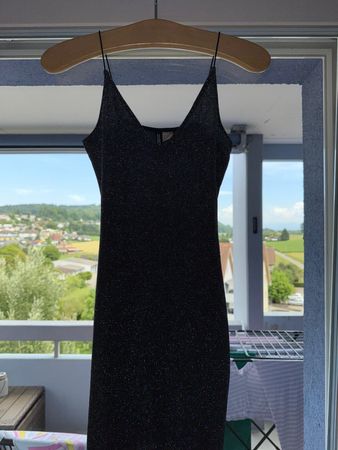 🔥Glitzer Kleid schwarz / S
