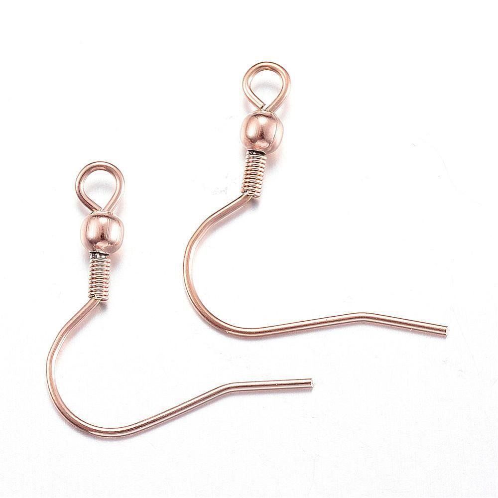 Orecchini pendenti & Orecchini a lobo: 2 Ohrhaken Edelstahl rose gold – Nuovo (secondo la descrizione) da Alpnachstad venduto da perlengaby 1