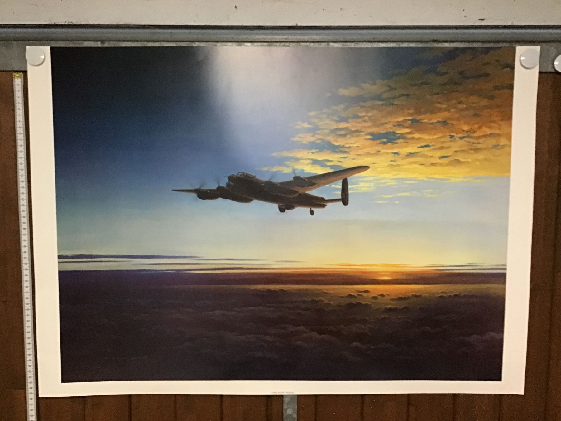 Foto & Immagini: Grosses Lancaster Bomber Bild, gerahmt. – Usato da Männedorf venduto da Modell-Spezialisten