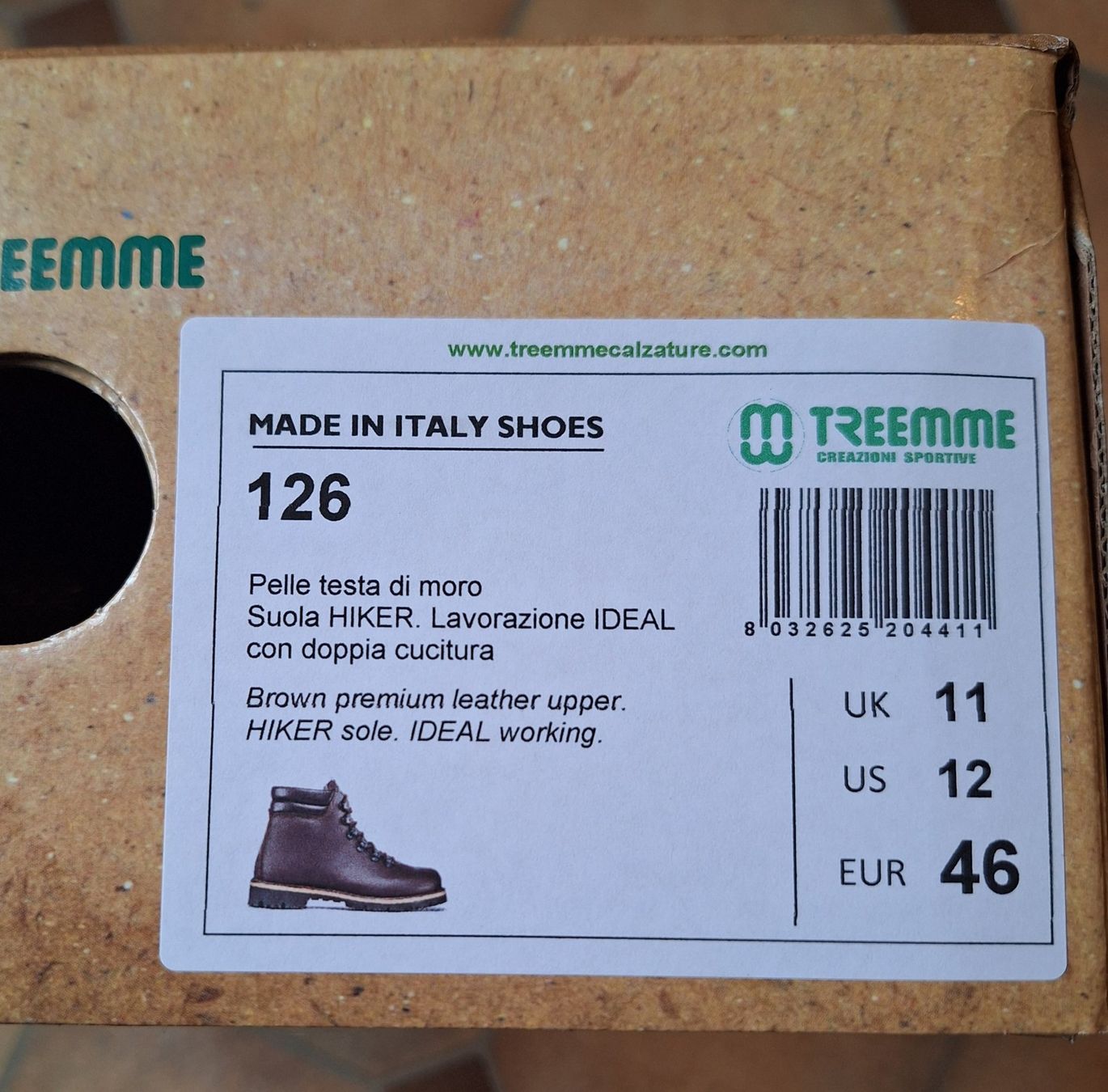 Scarpe da uomo: Treemme Hiking Boots Size 46 EU – Nuovo e nell'imballaggio originale da Basel venduto da OnutWOODLAND 1