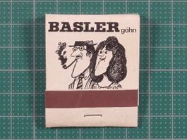 Basel, alte Zündhölzer BLASER, "Basler göhn zum Blaser"