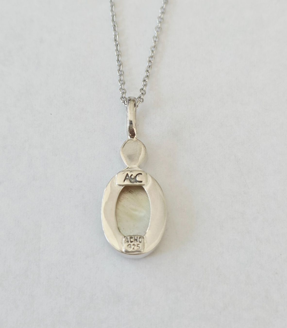 Ciondoli: Oval Mutterperle Silber925 Anhänger - A&C Oslo - Neu – Nuovo e nell'imballaggio originale da Uetikon am See venduto da Coralreef 8