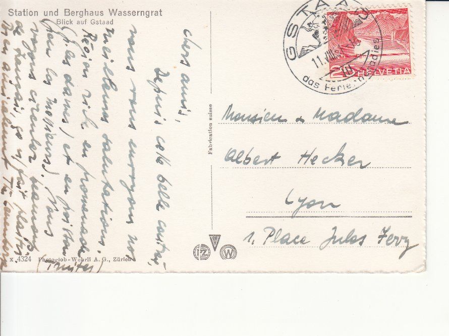 Ansichtskarten: Wasserngrat 1951 – Gebraucht aus Bürglen TG von StampGraf 1