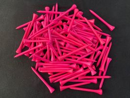 100 Golftees 70mm Holz, pink „classic“