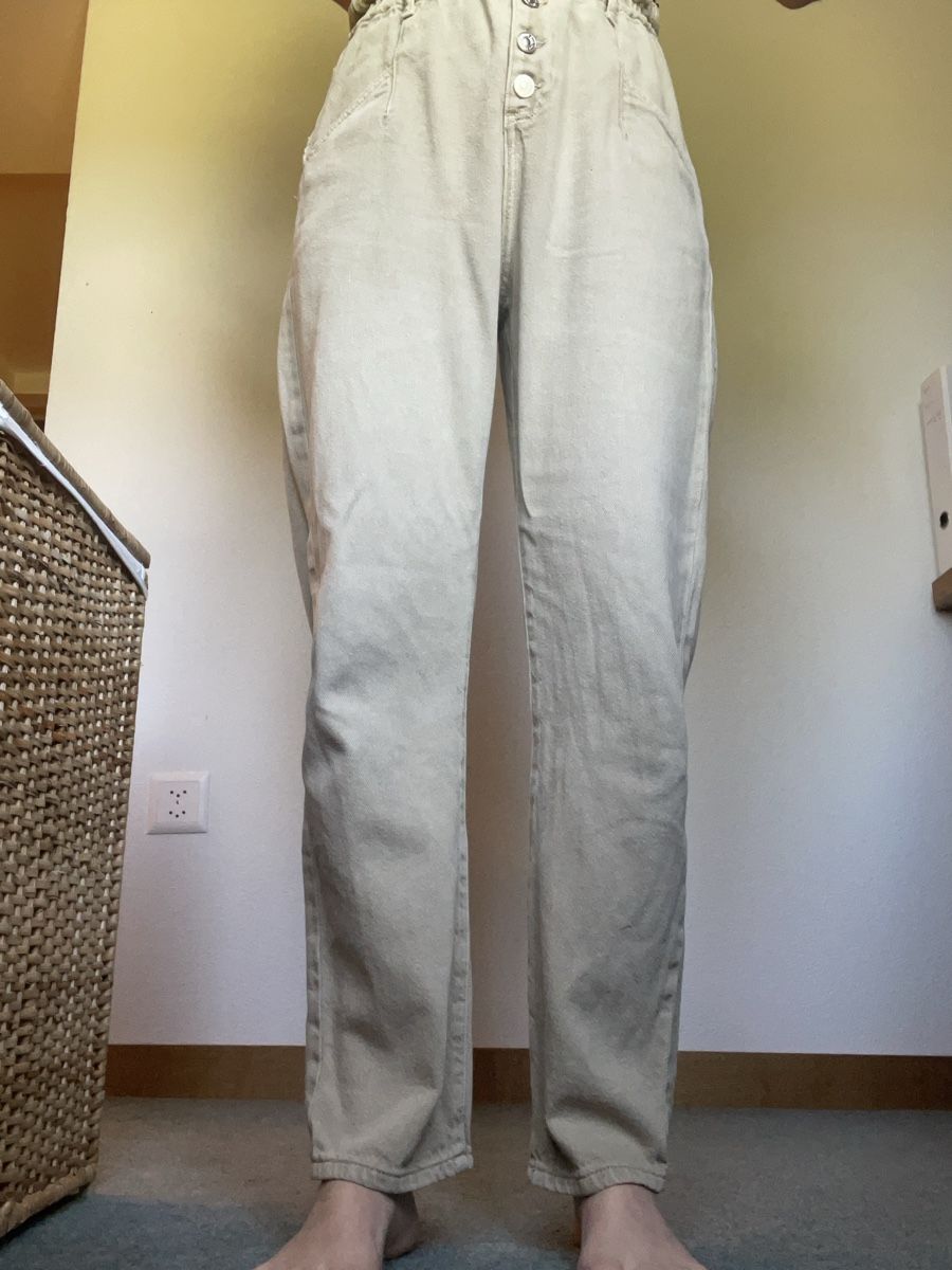 Mango Pantaloni: Mango, Stoffhose, beige/grünlich – Usato da Lenggenwil venduto da mai_2m5q 2