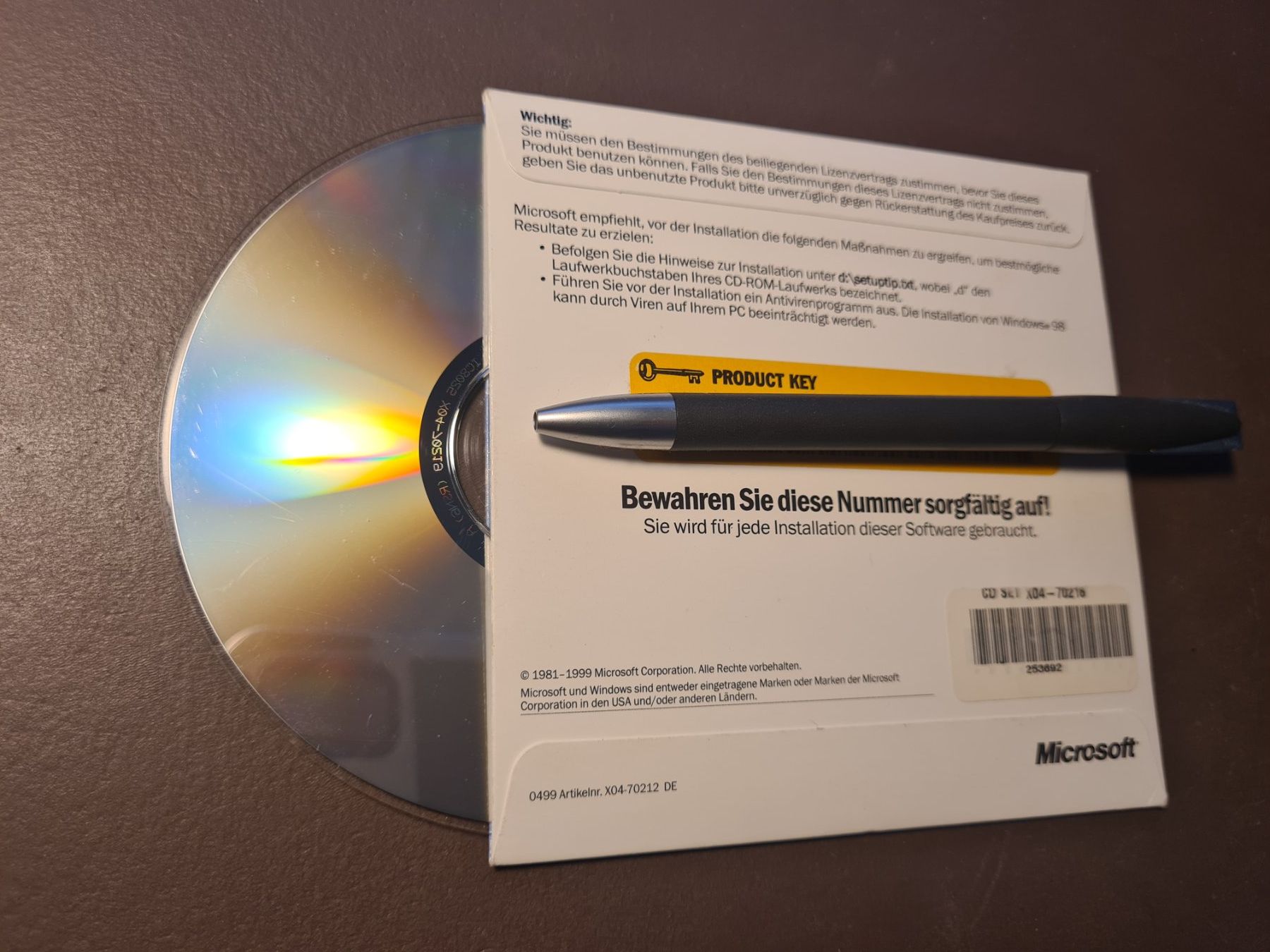 Microsoft Software: Windows 98 SE Betriebssystem Original CD – Usato da Knonau venduto da michaeln89 1