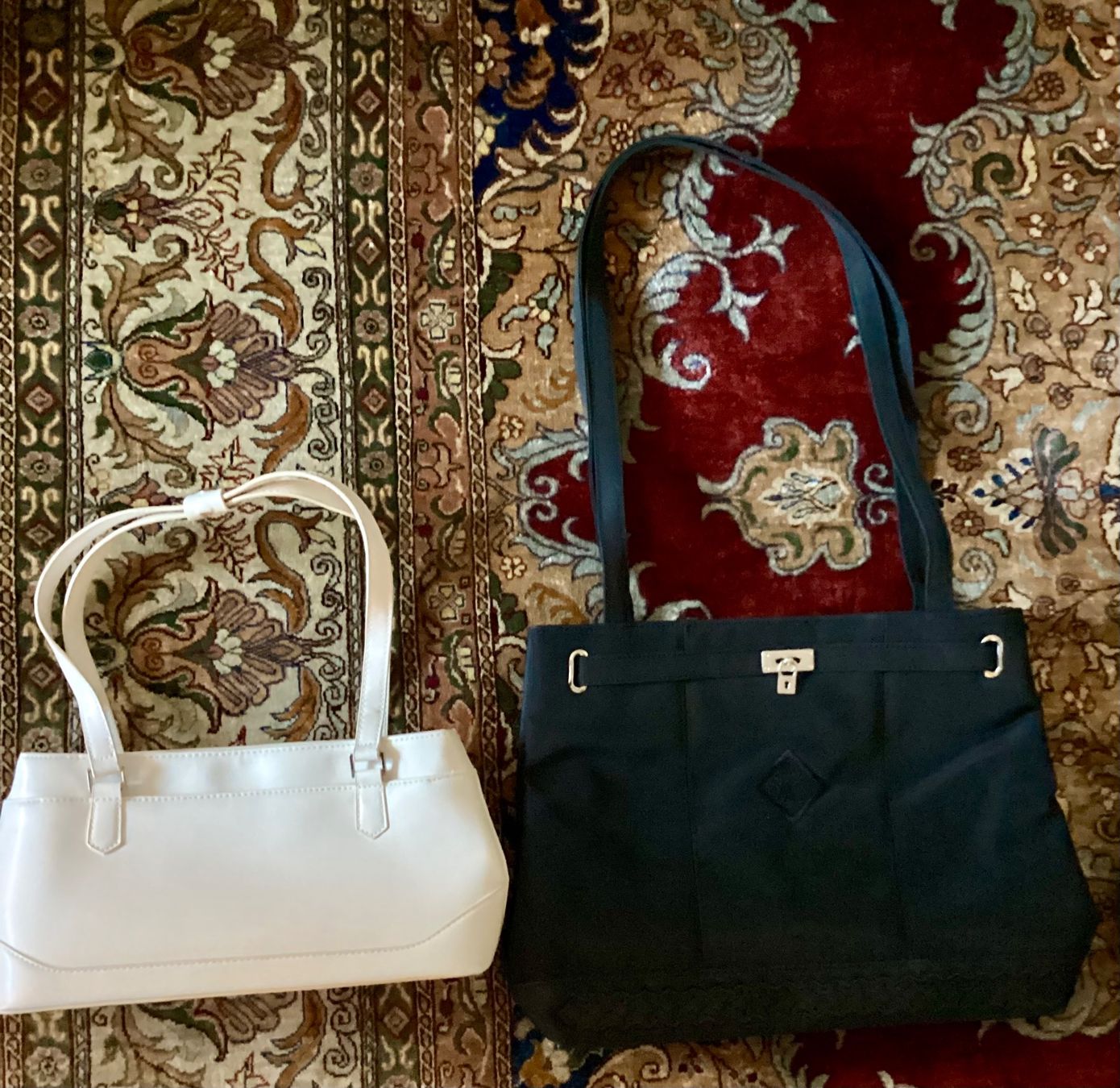 Taschen für Damen: Taschen 2 Stück WEISS SCHWARZ – Gebraucht aus Bellinzona von ModaLugano 1