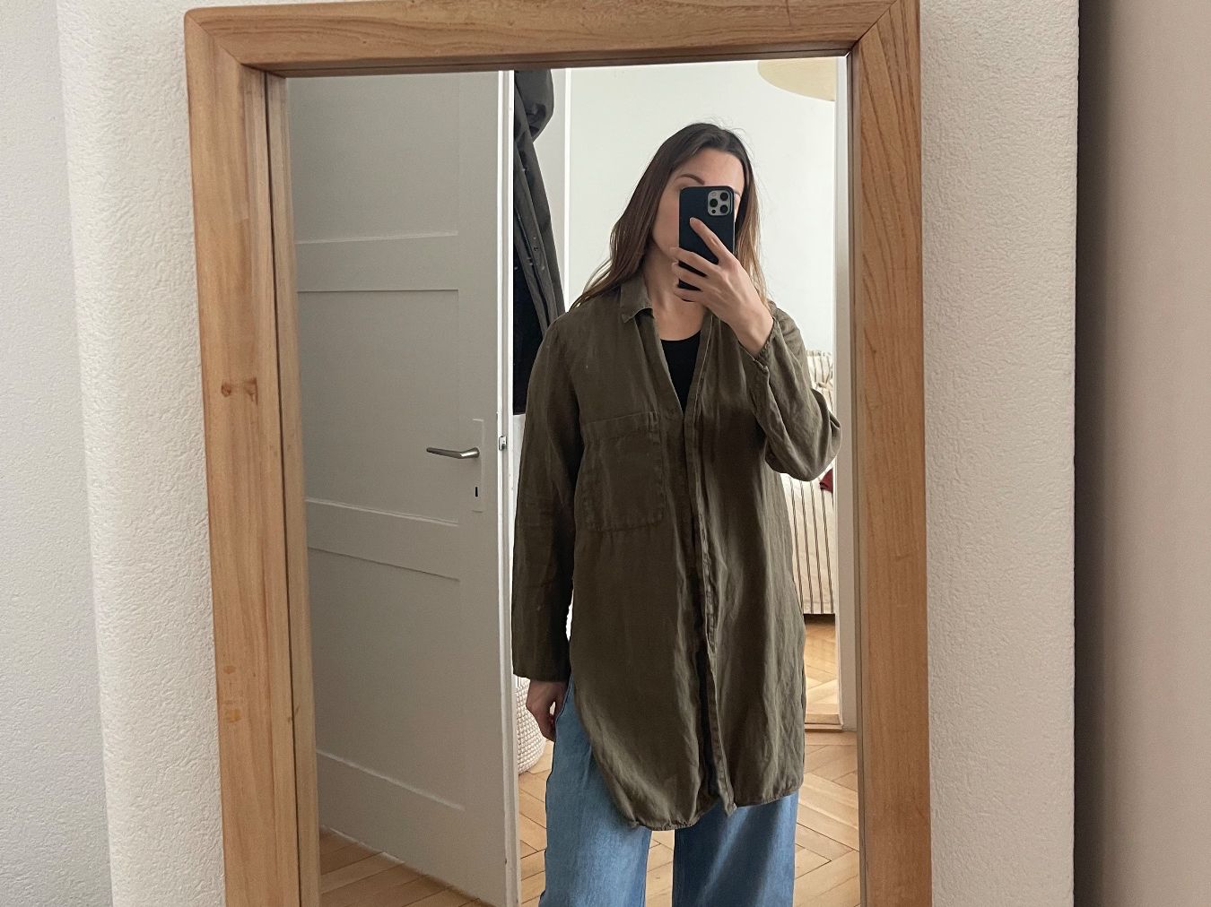 Massimo Dutti Blusen: Massimo Dutti 100% Leinen Shirt Braun/Olive – Neu (gemäss Beschreibung) aus Zürich von flo_8x2x 5