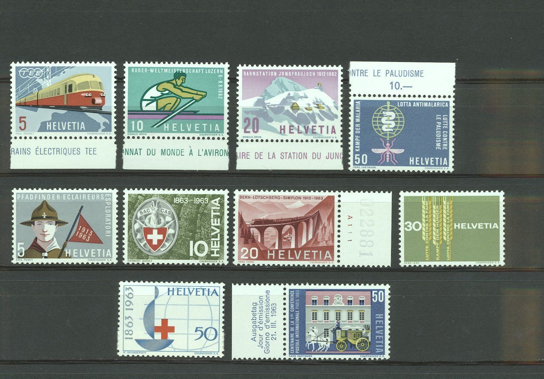 Tutti i francobolli: Lot Schweiz 1955-63 postfrisch ** – Usato da Nesslau venduto da andi_hon 2