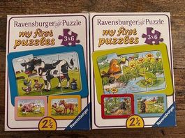 2 Ravensburger My First Puzzlees 3x6 Teile