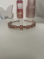 Haarreif mit Schmucksteinen in Roségold neuwertig