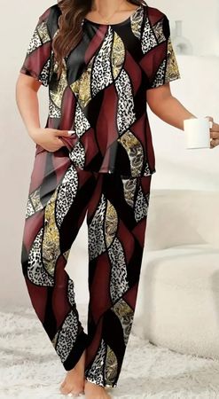 edler/stylischer Hosen-2-Teiler, bunt, L/XL