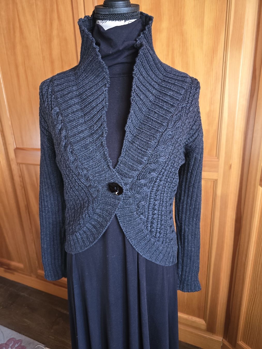 Jacken: Cardigan lana boho grigio piombo – Neu (gemäss Beschreibung) aus calpiogna von dadalter